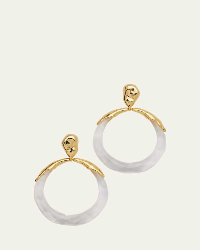 Molten Large Drop Hoop Earrings